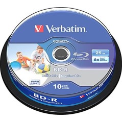 Verbatim DataLife 10x BD-R 25GB - High-Quality Blu-ray Discs for Reliable Storage | SKU: 0023942438045